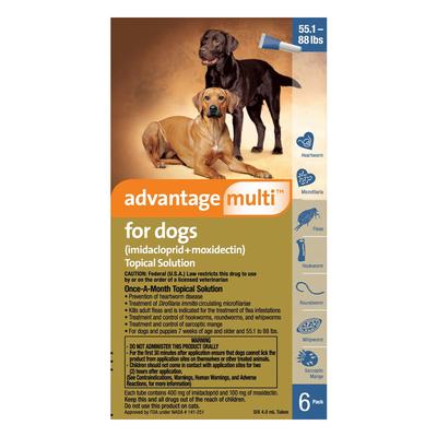 Advantage Multi for Extra Large Dogs 55.1-88 Lbs (Blue) 3 Doses