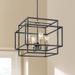 Kichler Taubert 18"W Black Steel Open-Cube 4-Light Pendant