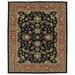 Black 90 x 0.33 in Indoor Area Rug - Astoria Grand Barkell Floral Hand-Tufted Brick/Orange Indoor/Outdoor Area Rug Wool | 90 W x 0.33 D in | Wayfair