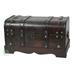 Vintiquewise Small Pirate Style Wooden Treasure Chest - Black
