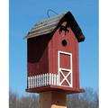 Home Bazaar Bird in Hand Summitville Stable 14" H x 9" W x 8" D Birdhouse Wood in Red | 14 H x 9 W x 7.5 D in | Wayfair HBA-1014RS
