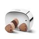 Georg Jensen Moneyphant Twins Piggy Bank Set - Mirror Polished Stainless Steel and Brown Oak Wood - Cash Storage Container by Alfredo Häberli