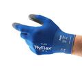 Ansell HyFlex 11-618 Thin Work Gloves, Stretch Fit Nylon Liner with Abrasion Resistant PU Coating, Industrial Safety Gloves for Precision Handling, DIY and Mechanics, Blue, Size S (12 Pairs)