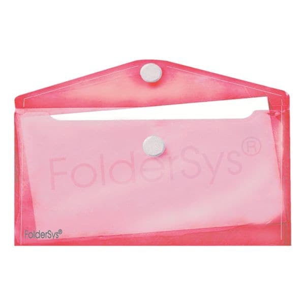 Foldersys 10x Umlauf- und Mundschutztasche DIN Lang rot, 22.5x13 cm Image