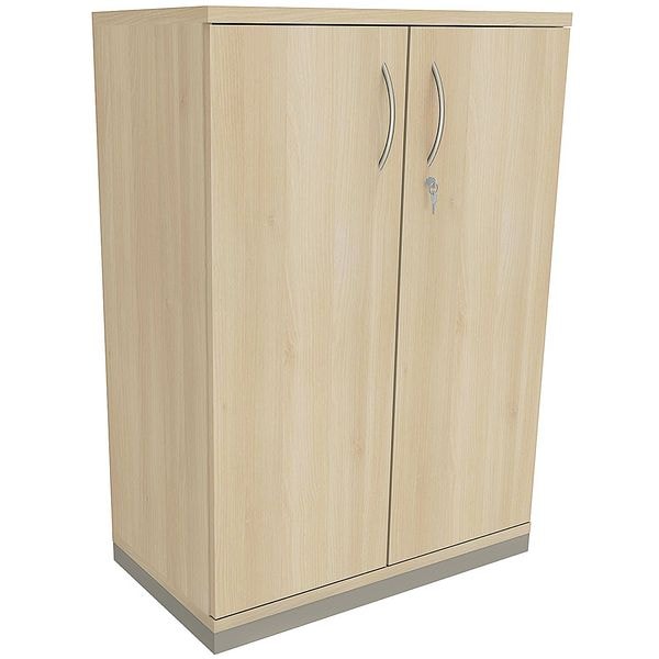 fm Büromöbel Aktenschrank abschließbar für 3 Ordnerhöhen Breite 80 cm »Sidney« braun, 80x113.3x44.2 cm