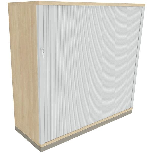 fm Büromöbel Querrollladenschrank »Fastline« 120 cm breit 3 OH braun, 120x113.3x44.2 cm