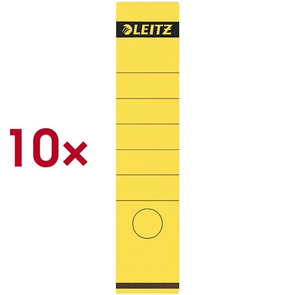 Leitz Selbstklebende Ordnerrücken-Etiketten »1640« gelb, 8 cm