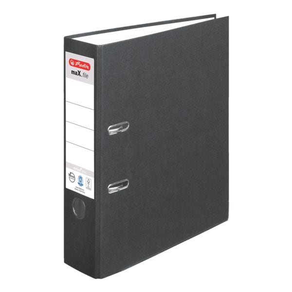 Herlitz Ordner »maX.file nature plus« breit schwarz, 8x31.8x28.5 cm Image