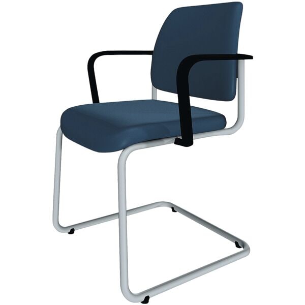 fm Büromöbel Besucherstuhl »Livorno« blau, 45x46 cm Image