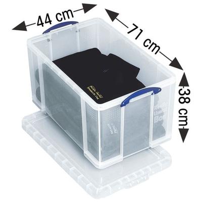Ablagebox 84 Liter transparent, Really Useful Box, 71x38x44 cm