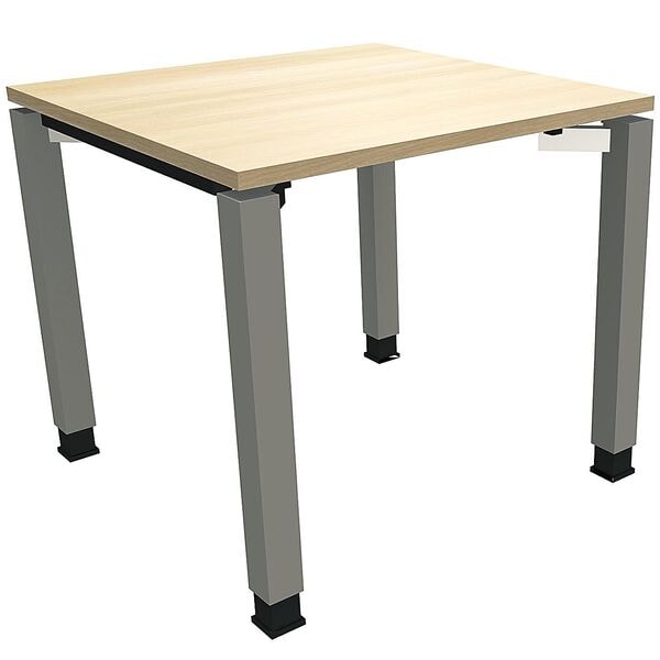 fm Büromöbel Manuell höhenverstellbarer Schreibtisch »Sidney« 80 cm 4-Fuß Quadratrohr königsahorn, 80x82x80 cm Image
