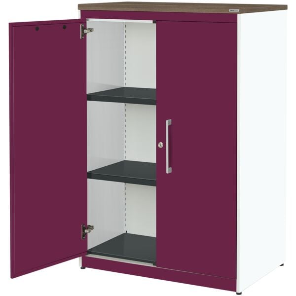 mauser Stahlschrank mit Flügeltüren »Kontoro« 3 OH 85 cm weiß, 85x123.5x48.2 cm
