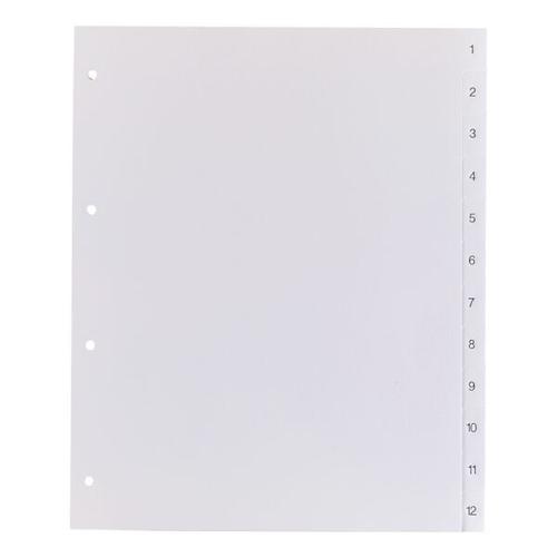 Kunststoffregister 1-12 A4 Maxi grau, OTTO Office, 24.5×29.7 cm