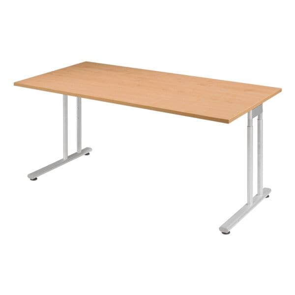 Geramöbel Schreibtisch »Lissabon« 180 cm beim Aufbau höhenverstellbar braun, 180x82x80 cm Image