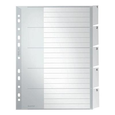 Leitz Kunststoffregister »1271« 5-teilig A4 Maxi grau, 23.8x29.7 cm