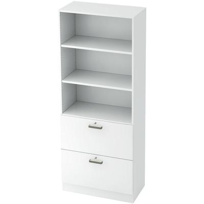 OTTO Office Premium Aktenregal »OTTO Office Line IV« 80 cm breit 5 OH mit 2 Hängeregister weiß, 80x200.4x42 cm Image