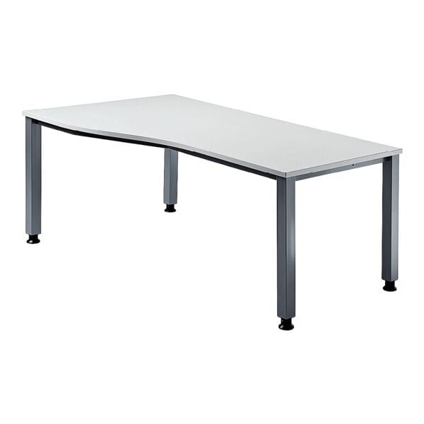 HAMMERBACHER Freiform-Schreibtisch »Q-Line« 180 cm grau, 180x76x80 cm Image