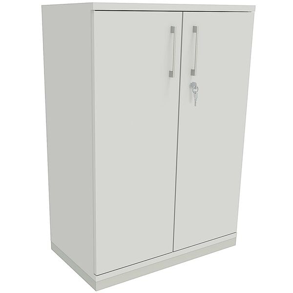 fm Büromöbel Aktenschrank abschließbar für 3 Ordnerhöhen Breite 80 cm »Oldenburg« grau, 80x113.3x44.2 cm Image