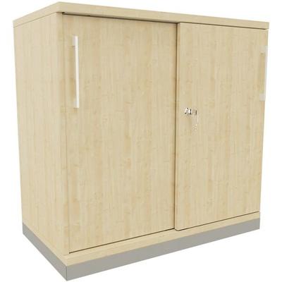 fm Büromöbel Schiebetürenschrank »Oldenburg« 2 OH 80 cm königsahorn, 80x78.1x44.2 cm Image