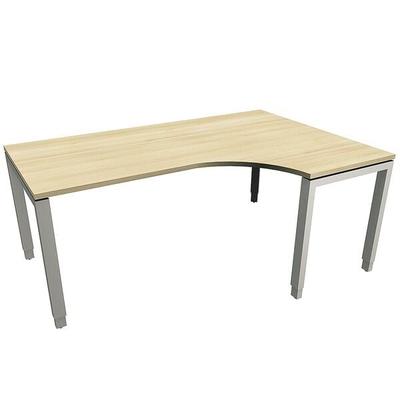 fm Büromöbel Manuell höhenverstellbarer Winkelschreibtisch rechts »Sidney« 180 cm 4-Fuß Recht königsahorn, 180x85x80 cm Image