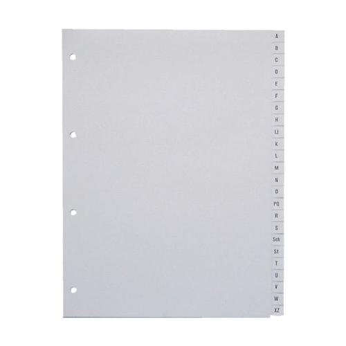 Kunststoffregister A-Z 24-teilig A4 grau grau, OTTO Office, 22.5×29.7 cm