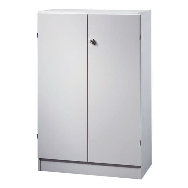 HAMMERBACHER Aktenschrank »Q-Line« 80 cm breit 3 OH abschließbar grau, 80x127x42 cm