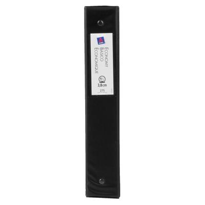 Avery® 4401 Black Economy Non-View Binder with 1 1/2" Round Rings and Spine Label Holder