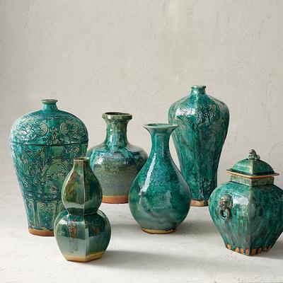 Vert de Chine Ceramic Vases and Jars - Textured Dragon Vase - Frontgate