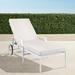 Grayson Chaise Lounge with Cushions in White Finish - Linen Flax, Standard - Frontgate