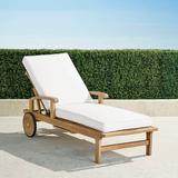 Cassara Chaise Lounge with Cushions in Natural Finish - Sailcloth Aruba, Standard - Frontgate