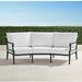 Carlisle Curved Sofa with Cushions in Onyx Finish - Sailcloth Seagull - Frontgate