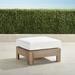 St. Kitts Ottoman in Weathered Teak with Cushion - Rumor Midnight, Standard - Frontgate