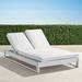 Palermo Double Chaise Lounge with Cushions in White Finish - Marsala, Standard - Frontgate