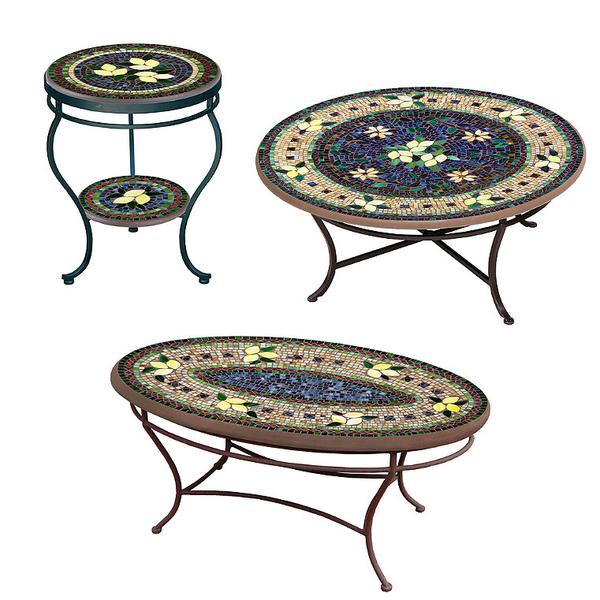 knf-tuscan-lemons-mosaics-round-coffee---side-tables---black,-48"-round,-single-tiered-coffee-table---frontgate/