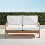 Cassara Loveseat with Cushions in Natural Finish - Aruba - Frontgate