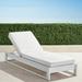 Palermo Chaise Lounge with Cushions in White Finish - Resort Stripe Dove, Standard - Frontgate