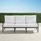 Carlisle Sofa with Cushions in Onyx Aluminum - Sunbrella Rain, Rain Sailcloth Salt - Frontgate