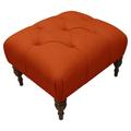 Skyline Furniture Audra Tufted Ottoman Cotton in Brown/Orange | 18 H x 26.5 W x 21 D in | Wayfair 30-2PTRTNG