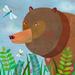 Oopsy Daisy Forest Adventure - Bear Canvas Art Canvas in Blue/Brown | 10 H x 10 W x 1.5 D in | Wayfair NB53419