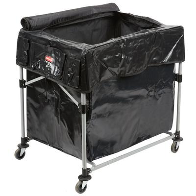 Rubbermaid® Laundry Cart, 8 Bushel Deluxe Collapsible X-Cart with Large Black Cover and Extra 8 Bushel Bag