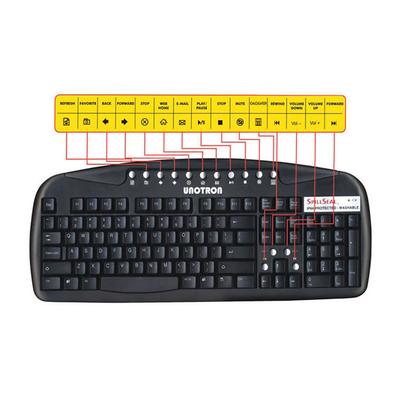 Unotron S5100KB Washable Corded Keyboard - Black