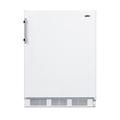 Summit Appliance Summit 5 cu. ft. Freestanding Mini Fridge w/ Freezer Stainless Steel in White | 32.38 H x 23.63 W x 24.63 D in | Wayfair CT661WADA