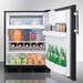 Summit Appliance Summit 5 cu. ft. Freestanding Mini Fridge w/ Freezer Stainless Steel in Black | 32.38 H x 23.63 W x 24.63 D in | Wayfair