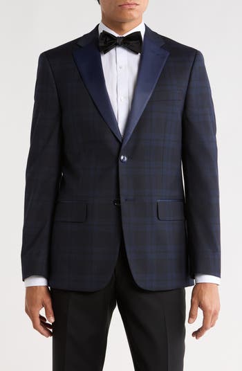 Tommy Hilfiger Men's Plaid Two-Button Sport Coatoat (Navy) only .98: eDeal Info