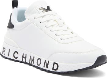 John Richmond Women's Logo Low Top Sneaker (White/ Black)