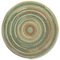 Green/White 90 x 0.5 in Indoor Area Rug - Loon Peak® Kenji Handmade Braided Wool Rug Nylon/Wool | 90 W x 0.5 D in | Wayfair LNPK4062 37147250