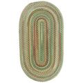 Green/White 96 x 0.5 in Indoor Area Rug - Loon Peak® Kenji Handmade Braided Wool Rug Nylon/Wool | 96 W x 0.5 D in | Wayfair LNPK4062 37147246