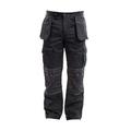 Apache Workwear Men's Site Trousers | APKHT Polycotton Holster Trouser | Black 30W x 31L | Cordura Side Cargo Pocket | Low Rise Comfort Waist | Reinforced Hem Knee Pad and Phone Pocket