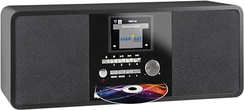 Imperial DABMAN i200 CD Internetradio / DAB+ Radio Digitalradio mit CD Player (Stereo Sound, Internetradio / DAB+ / DAB / UKW, WLAN, LAN, Bluetooth, Aux-In, Line-Out, Spotify) schwarz