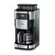 SEVERIN Kaffeemaschine mit Mahlwerk, Kaffeeautomat mit Glaskanne und Timer-Funktion, auch als Filterkaffeemaschine, Glas-Kaffeekanne für 8 Tassen, 1000 Watt, Edelstahl-gebürstet / Schwarz, KA 4810